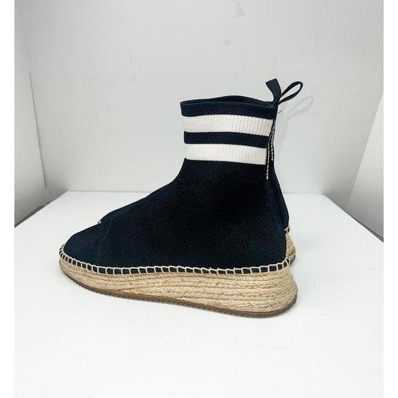 Authentic ALEXANDER WANG Black Dylan Stretch-Knit Sock Ankle Boots Size … - Picture 8 of 11